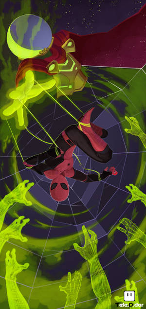 Spider Man Far From Home Mysterio Fanart bakgrunn. — iPhone 16 Pro Max Bakgrunner