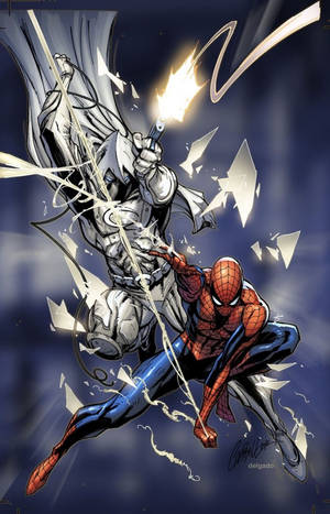 Spiderman X Moon Knight Phone wallpaper. — Lenovo Tab Plus Gen 2 Bakgrunner