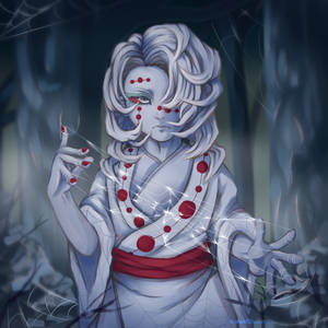 Spindelvev Rui Demon Slayer bakgrunnsbilde