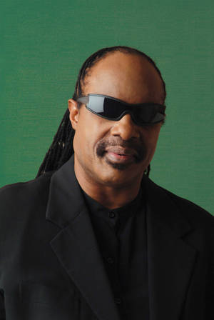 Stevie Wonder Grønn Bakgrunn — Xiaomi Pad 7S Pro 12.5 Bakgrunner