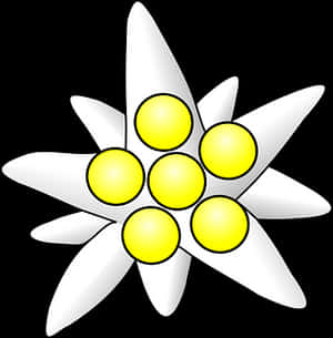 Stilisert hvit blomst-grafikk