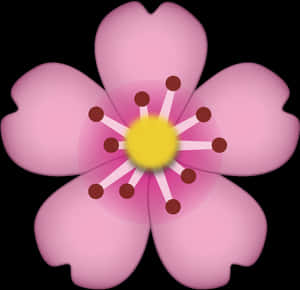 Kirsebærblomst Clipart-fil - Kirsebærblomst Emoji Png, Gjennomsiktig Png