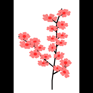 Stilisert rosa blomsterillustrasjon