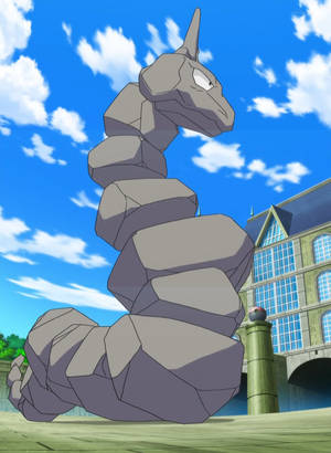 Stor Onix foran hus — Pokemon-telefon Bakgrunner