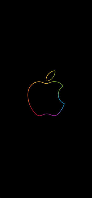 Strålende Apple Regnbuelogo på Stilig iPhone-bakgrunn — Oppo Find X9s Bakgrunner