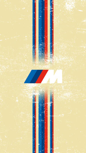 Stripet BMW M-logo gul — Bmw Bakgrunner