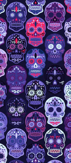 Sugar Skull Phone — Pixel 9 Bakgrunner