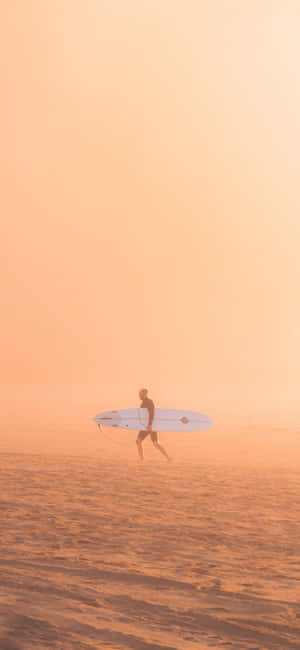 Surfboard Orange Sunset Sky — Xiaomi 17 Bakgrunner