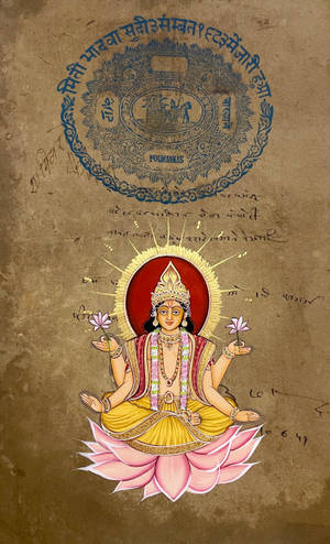 Surya Bhagwan Sittende På En Lotus — Xiaomi Pad Mini Bakgrunner