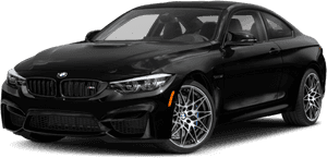 Svart BMW M4 Coupe sett fra siden
