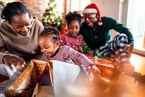 Svart familie julebilder — Morsom jul Bakgrunner