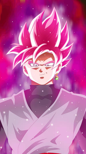 Svart Goku med glødende rosa hår — Svart goku Bakgrunner