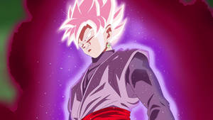 Svart Goku med rosa glitrende aura — Svart goku Bakgrunner
