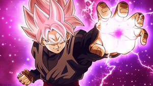 Svart Goku med rosa lyneffekt — Svart goku Bakgrunner