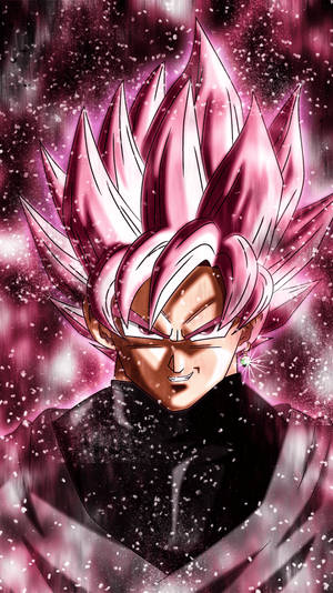 Svart Goku med rosa glitreeffekt — Svart goku Bakgrunner