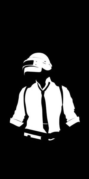 Svart-hvitt PUBG-logo — 18:9 Bakgrunner