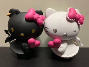 Svart og hvit Hello Kitty Halloween-bakgrunn — Hello Kitty Halloween Bakgrunner