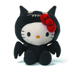 Svart vampyr Hello Kitty Halloween-bakgrunn — Hello Kitty Halloween Bakgrunner