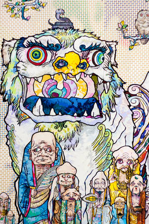 Takashi Murakami Guardian 4K — Xiaomi Pad 7S Pro 12.5 Bakgrunner