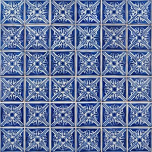 Et talavera-flis sudoku-rist i kobolt på hvitt. — Pixel Watch 4 Bakgrunner