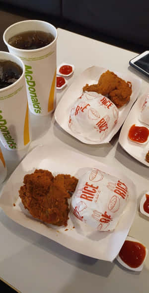 Bilder av McDonald's mat — Pixel Fold Bakgrunner