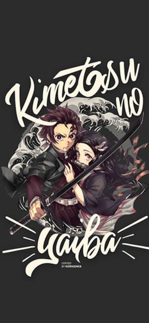 Tanjiro og Nezuko Demon Slayer iPhone-bakgrunn — Demon Slayer Nezuko Bakgrunner