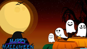 Tegneseriehalloween glade spøkelser bakgrunnsbilde