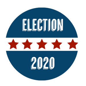 Valg 2020 klistremerke bakgrunnsbilde