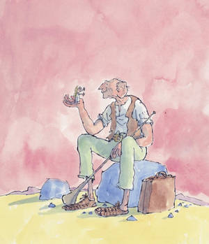 The BFG Rosa Illustrasjon bakgrunnsbilde — Vivo X Fold Bakgrunner