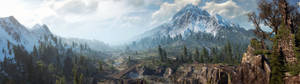 2489x700 WITCHER 3 WILD HUNT fantasy action fighting warrior dark poster dual — 32:9 Bakgrunner