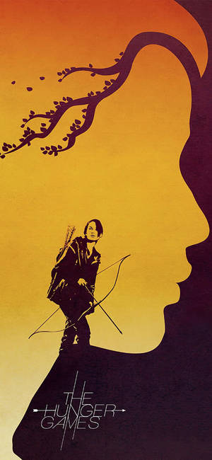 The Hunger Games Katniss vektorkunst bakgrunn — iPhone 15 Bakgrunner