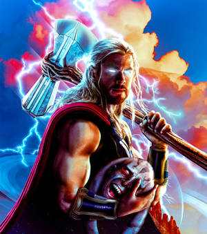 Thor Love And Thunder fanart bakgrunn — Vivo X Fold3 Pro Bakgrunner