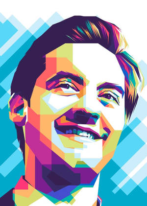 Tobey Maguire Polygon-kunst-bakgrunn — Oppo Pad 6 Bakgrunner
