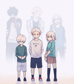 Todoroki Familien tre søsken bakgrunnsbilde. — Oppo Find N Bakgrunner