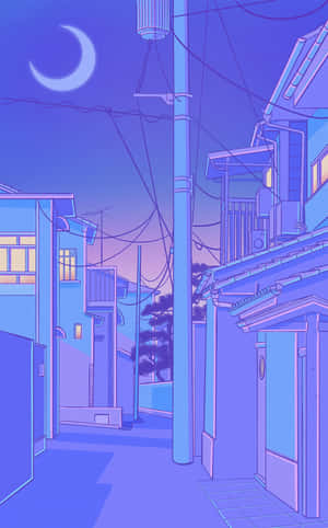 Tokyo Anime Lilla Landsby Natt — Anime by Bakgrunner