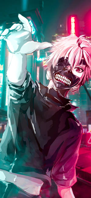 Tokyo Ghoul neonestetikk iPhone — iPhone 14 Pro Max Bakgrunner