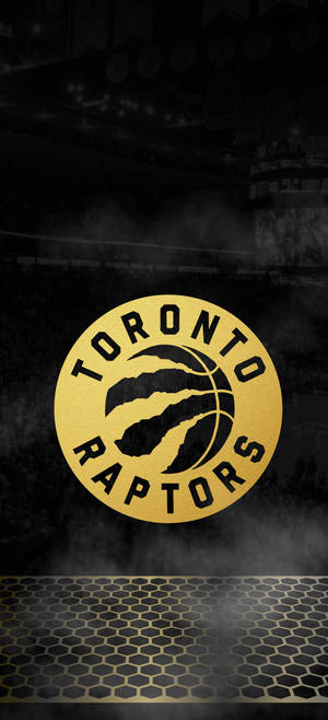 Toronto Raptors gull og svart bakgrunnsbilde — iPhone 14 Bakgrunner