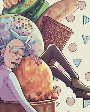 Total Rickall - Rick, Morty, Mr. Poopybutthole og venner i en spennende episode av Rick and Morty — Apple Watch Ultra Bakgrunner