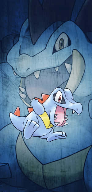 Totodile og Feraligatr — Pokemon-telefon Bakgrunner