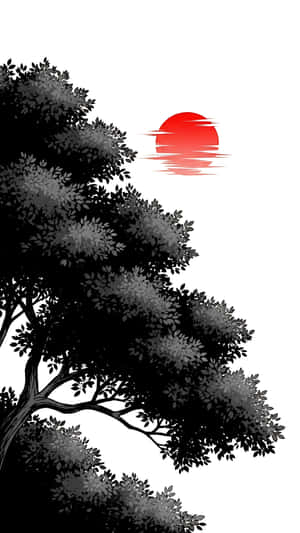 blekk,tre,sol,minimal — 1440x2560 Bakgrunner