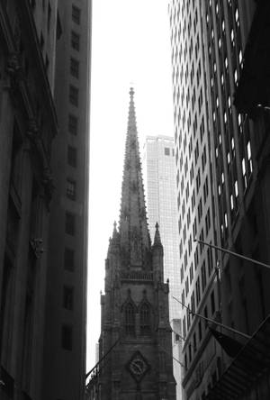 Trinity Church New York Svart Hvitt — Xiaomi Pad 7S Pro 12.5 Bakgrunner