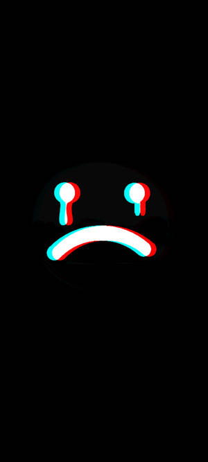 Trist Emoji-ansikt Med Tårer — 20:9 Bakgrunner