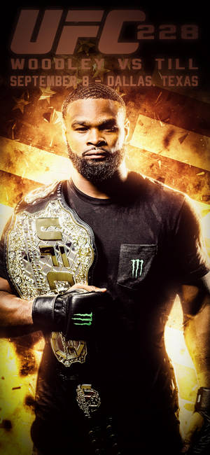 Tyron Woodley belte på skulderen bakgrunnsbilde — iPhone 18 Bakgrunner