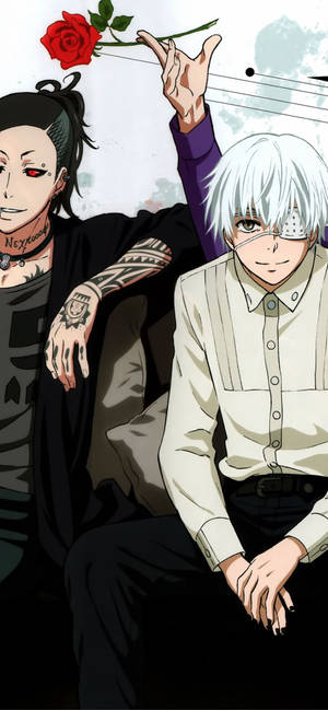 Uta Og Ken Tokyo Ghoul iPhone — Pixel 9 Pro XL Bakgrunner