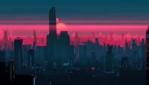 Neon City bakgrunn — Neonby Bakgrunner