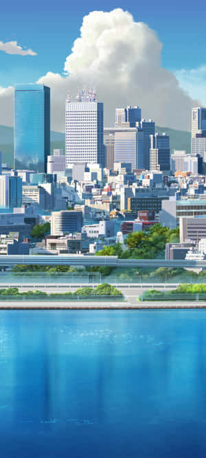 Bilder av Anime City — Samsung S21 Ultra Bakgrunner