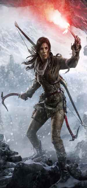 Iphone Xs Max Rise Of The Tomb Raider Bakgrunn — iPhone 15 Plus Bakgrunner