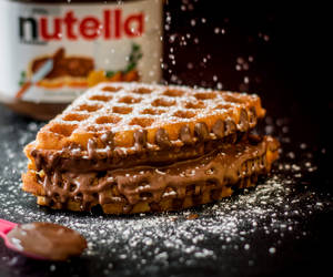Vaffelstabel Nutella bakgrunnsbilde — Varm Bakgrunner
