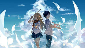 Vakker Anime Your Lie In April — Kawaii Anime Bakgrunner