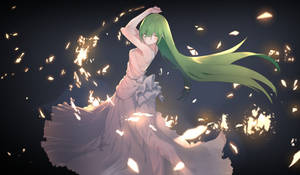 Bakgrunnsbilde av vakker animejente som danser — Anime dans Bakgrunner